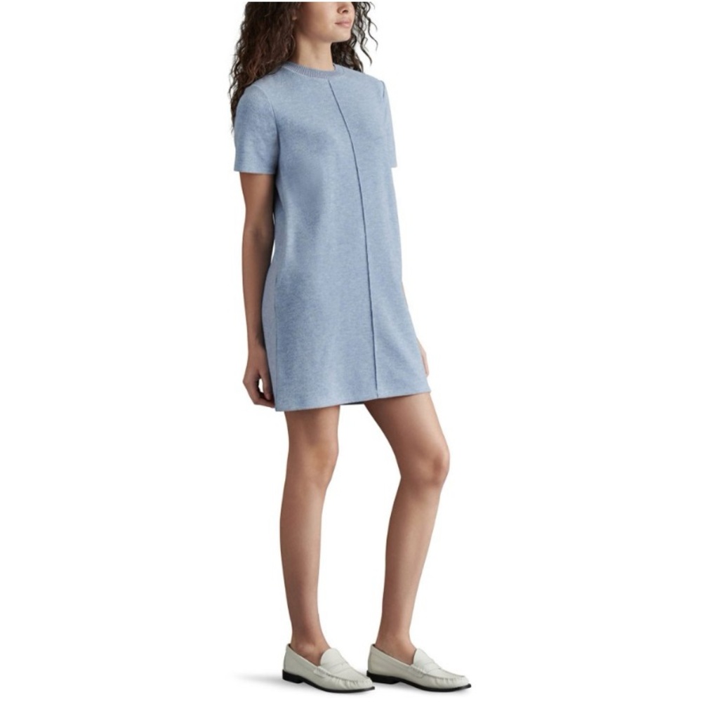 Steve Madden Short Sleeve Sweater Dress in Plein Air Heather